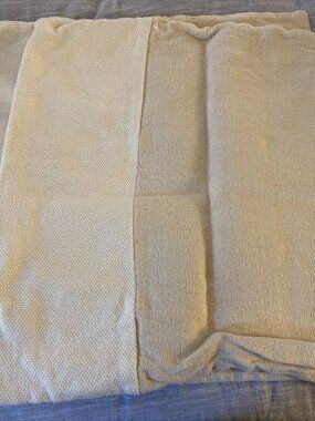 West Elm Cotton Canvas Pair of White and Cream 24"x24" Pillow Covers NWOT
